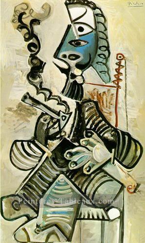Homme à la pipe 1968 cubisme Pablo Picasso Peintures à l'huile
